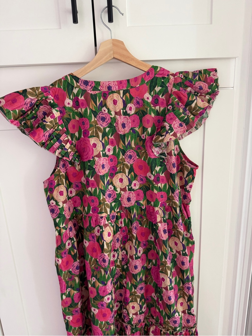 Women’s Floral Ruffle Sleeve Dress - Picture 6 of 7